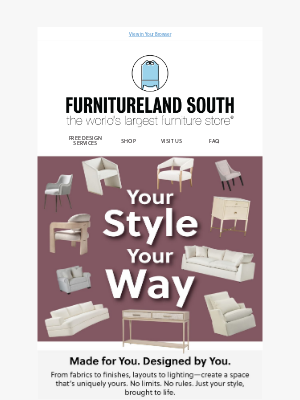 Furnitureland South - Full Custom On Sale??