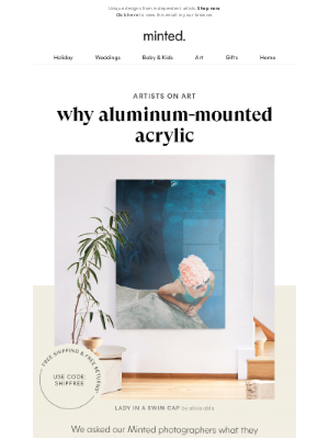 Minted - Why photographers choose aluminum-mounted acrylic.