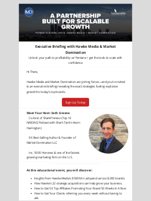 Hawke Media - Join Seth Greene for a 1-Hour Growth Masterclass