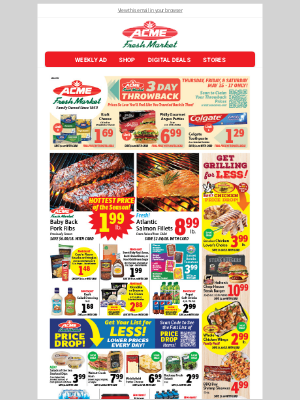 Acme Fresh Market - 3 Day Throwback and More Savings!