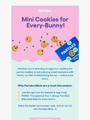 Partake Foods - Hop to It! 🐰 Mini Cookies for the Sweetest Easter Ever