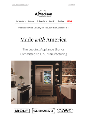 AJ Madison - 🇺🇸 Trusted Appliance Brands Made with America