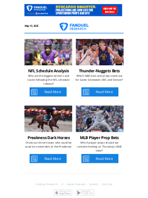 FanDuel - NFL Schedule Winners and Losers