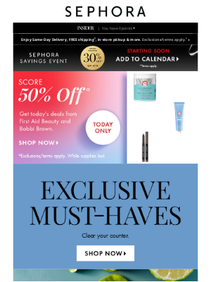 Sephora - One-day deals 😮