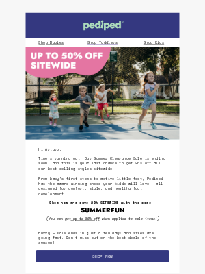Pediped - ⏳ FINAL DAYS! Up to 50% Off Sitewide Ends Soon!