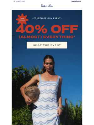 Splendid - PSA: 40% Off (Almost) Everything Ends Today 📣