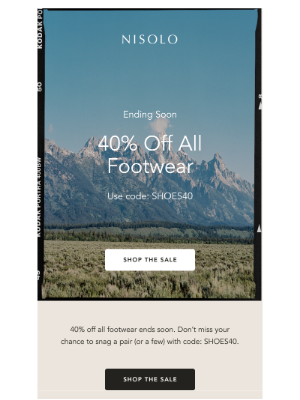 Nisolo - Final Hours: 40% Off Footwear, Sitewide