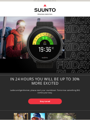 suunto - In 24 hours you will be up to 30% more excited