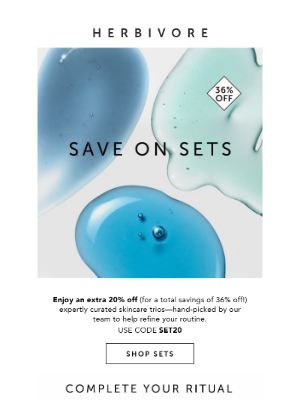 Herbivore Botanicals - 3-step routines 🌊 Extra 20% off