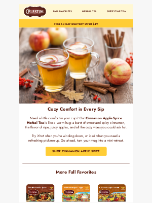 Celestial Seasonings - 🍎✨ A hug in a mug: Cinnamon Apple Spice Tea