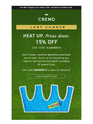 Cremo - INSIDE: 15% off