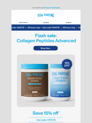 Vital Proteins - Glow Mode: Activated — 15% Off CP Advanced!