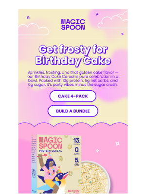 Magic Spoon - Don’t forget about Birthday Cake Cereal 👀