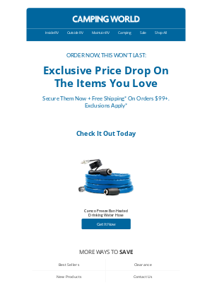 Camping World - Your Gear Has Dropped in Price