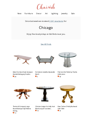 Chairish - Look What's New In Chicago