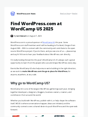 WordPress - Find WordPress.com at WordCamp US 2025