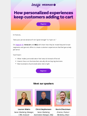 Braze - Next week: Instacart and B&Q on personalization that works