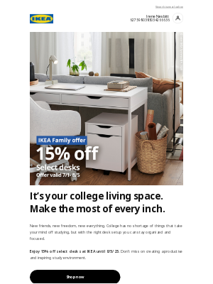 IKEA - Cramming. Not good for studying or for storage.