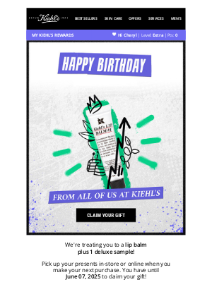 Kiehl's USA - HAPPY BIRTHDAY CHERYL!