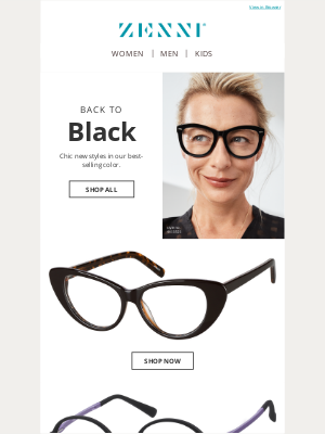 Zenni Optical - This email comes in black. 📩