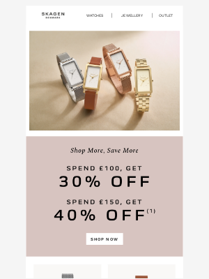 Skagen - Reminder: You’ve Got up to 40% Off