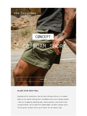 TEN THOUSAND - The All-New CØ Roam Short
