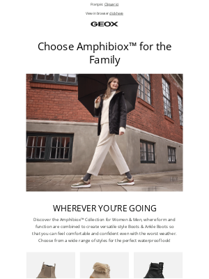 Geox - Amphibiox™: Waterproof Looks for the Whole Family