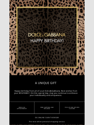 Happy Birthday from Dolce&Gabbana