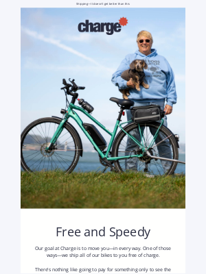 Charge E-Bikes - Shipping is Free (and Fast!)