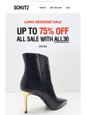 Schutz - 4-Day Holiday Weekend Sale: Up to 75% OFF