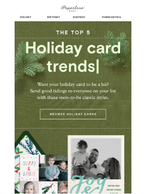 Paperless Post - 5 holiday card trends to send now
