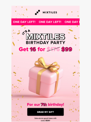 Mixtiles - 🎁  Our birthday party is almost over! 🎈