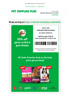 Pet Supplies Plus - Weekend sale extended! Hurry, limited time on pet deals!
