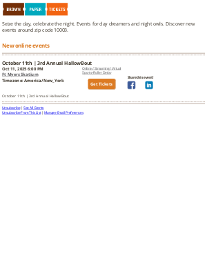 Brown Paper Tickets - New Events in Your Area - August 09, 2025