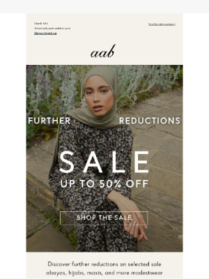 Aab - Further Reductions Just Landed — Up to 50% OFF