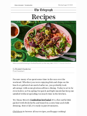 The Telegraph (United Kingdom) - Summer salads ready in 30 mins or under