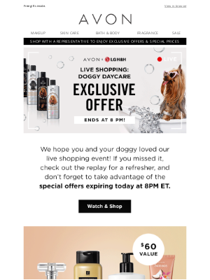 Avon - Ending Today! Live Shopping Exclusive Offers!