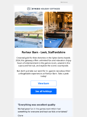 Sykes Cottages (United Kingdom) - Discover the stay that has it all