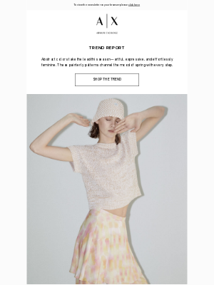 Armani Exchange - Your spring trend forecast is here