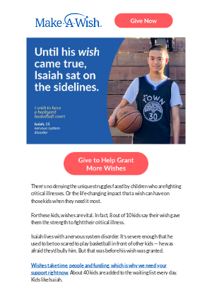 Make-A-Wish America - FLASH goal: 30 Donors in 48 Hours!