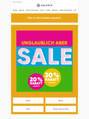Galeria Kaufhof GmbH (Germany) - Sommer, Sonne, Schnäppchen: Bis zu 30% on top!