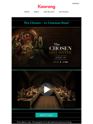 Koorong Books (Australia) - 🎞️ The Chosen - In Cinemas Now!