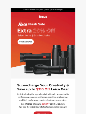 Focus Camera - ATTN 🚨 Exclusive 20% Off Leica gear