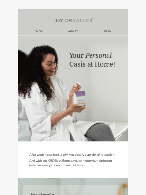 Joy Organics - You Deserve This…