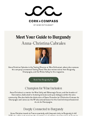 Wine Enthusiast Catalog - Travel to Burgundy, France with Anna-Christina Cabrales as Your Guide