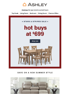 Ashley Furniture Industries - Hot Buys From $699 - The Perfect Excuse To Redecorate