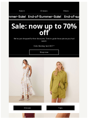 ASOS  - Sale: now up to 70% off