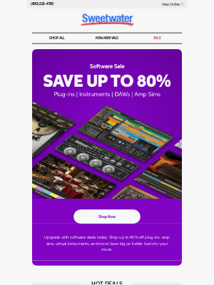 Sweetwater - 🔥 Show-stopping Software Deals! Save up to 80%