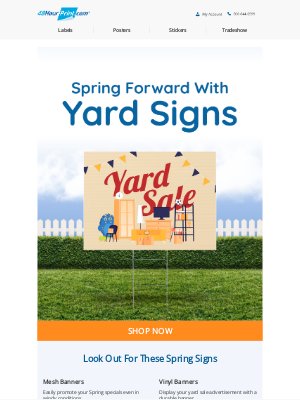 48HourPrint.com - Hello, Spring! Hello, Yard Sales!