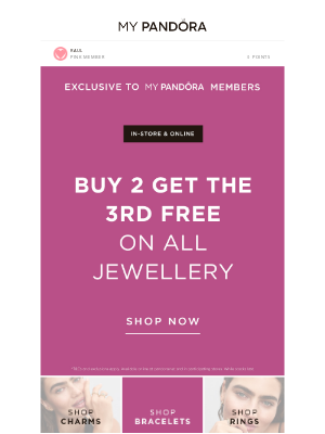 Raul, buy 2 get the 3rd free on all jewellery🔥
